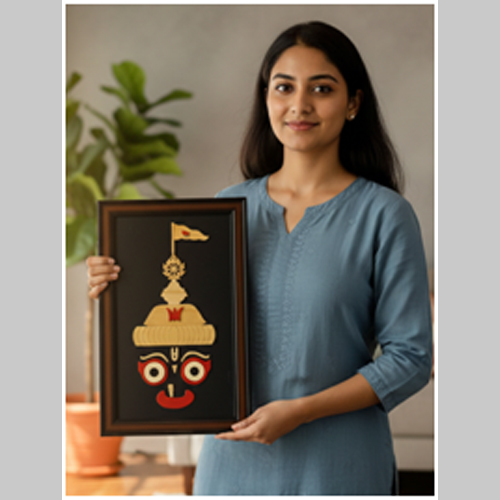 Framed-Lord-Jagannath-Wall-Art,-18x12-Inch