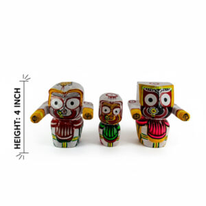 Lord Jagannath Balabhadra Subhadra Wooden Idol Set